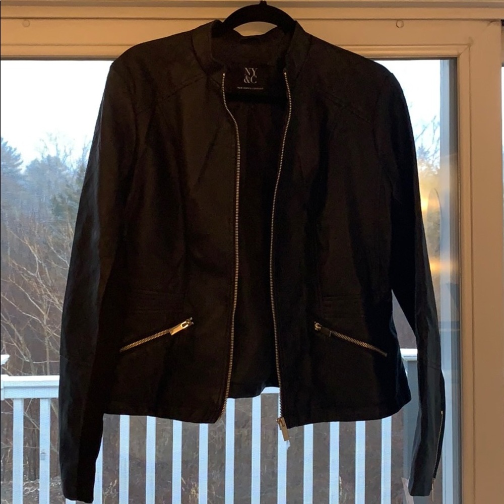 New York & Company BLACK leather jacket